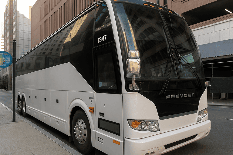 a Charter Bus Rental Olathe coach bus
