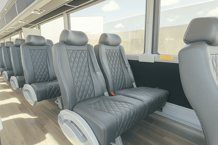 interior of Charter Bus Rental Olathe charter bus